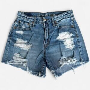 American eagle outfitters distressed denim shorts